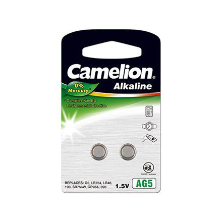 Camelion AG5/LR48/LR754/393, Alkaline Buttoncell, 2 pc(s)